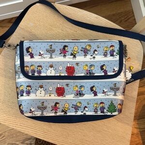 Harveys Peanuts Festive Blue and Gray Crossbody Bag